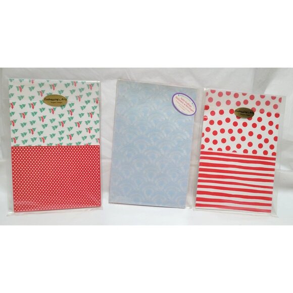Lot of 7 Embossing Arts Blank Note Cards Envelopes Sets Assorted Patterns Colors - Picture 2 of 8